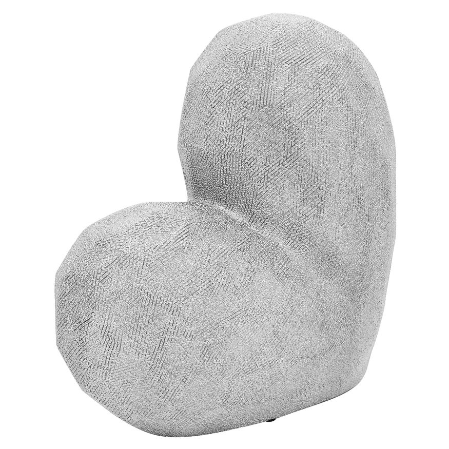 Sagebrook 11" Scratched Heart Decor - Silver
