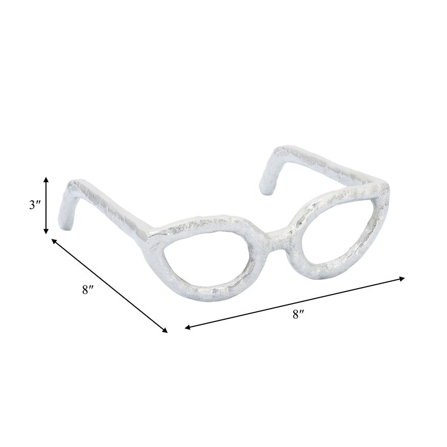 Sagebrook Glasses Sculpture - Silver