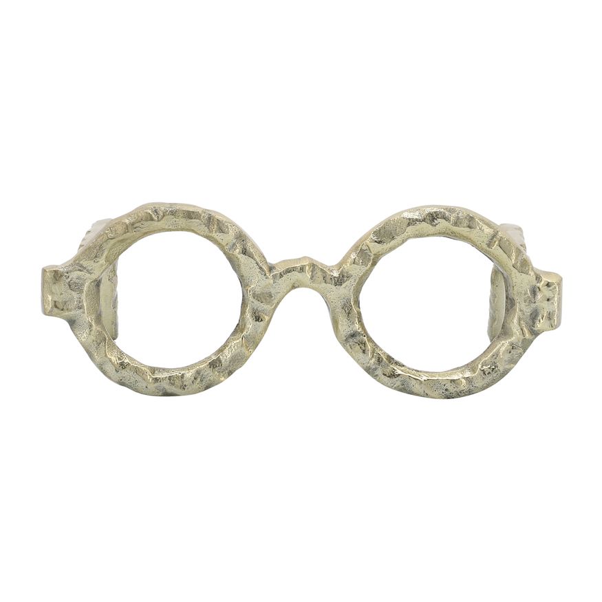 Sagebrook Aluminum Glasses Sculpture - Gold