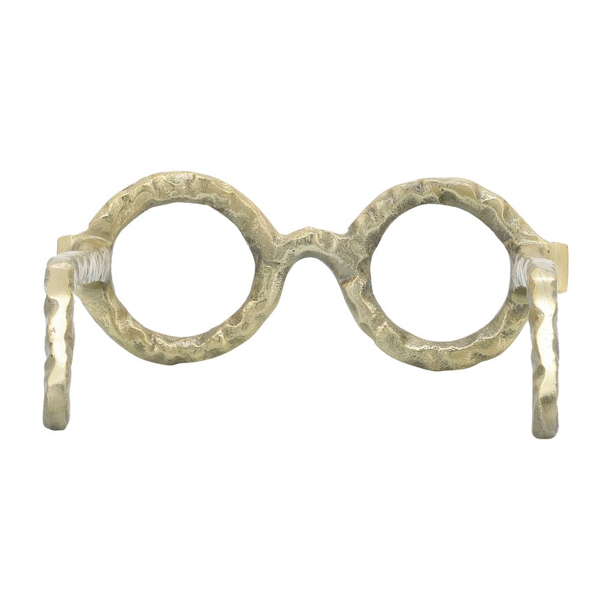Sagebrook Aluminum Glasses Sculpture - Gold