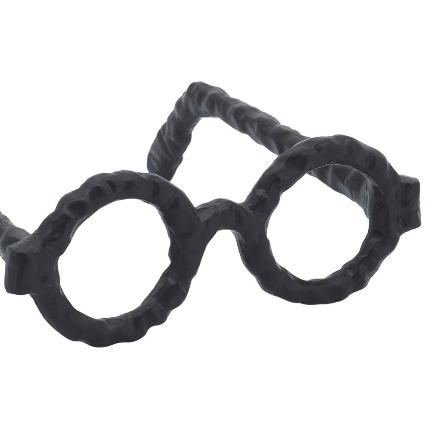 Sagebrook Aluminum Glasses Sculpture - Black