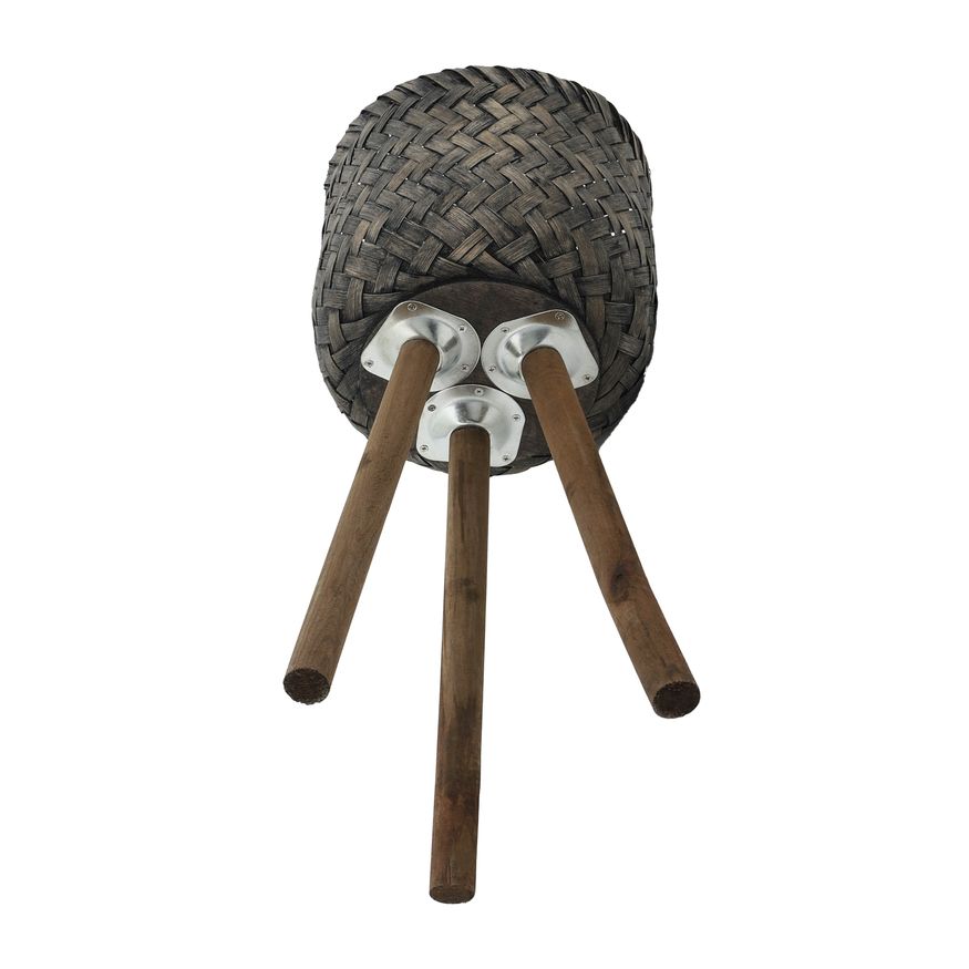 Sagebrook Bamboo Planters On Stands (Set Of 2) - Brown/Black