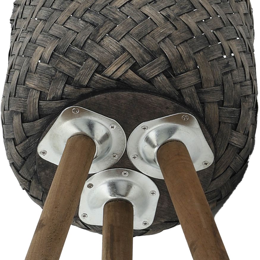 Sagebrook Bamboo Planters On Stands (Set Of 2) - Brown/Black