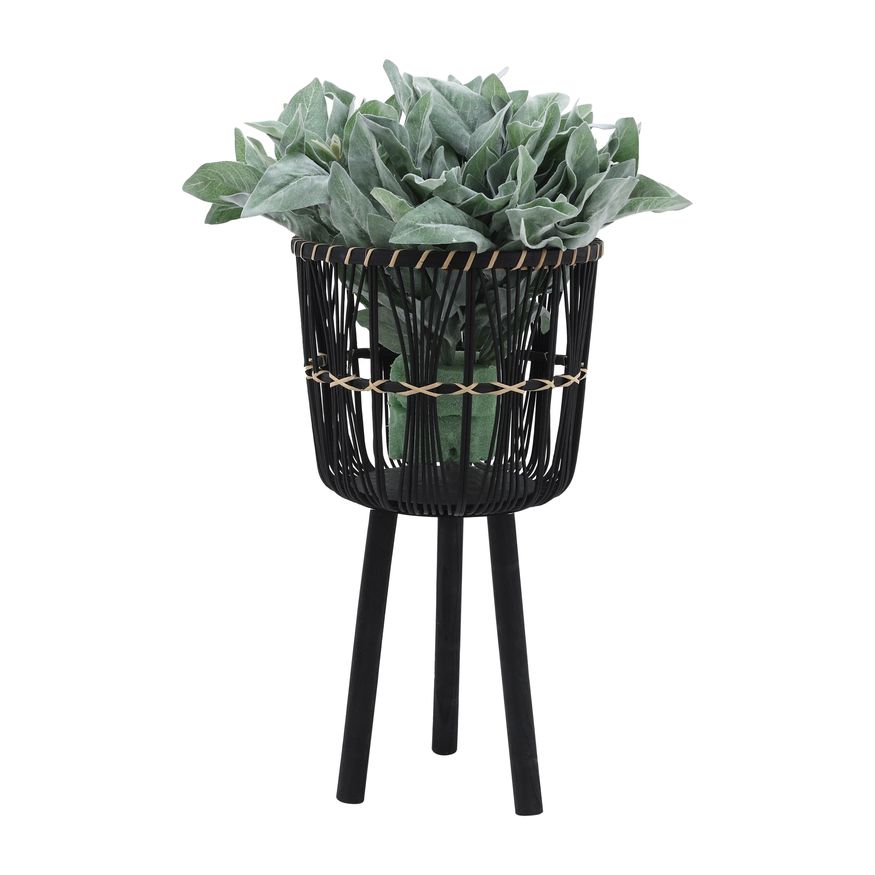 Sagebrook Bamboo Planters (Set Of 3) - Black