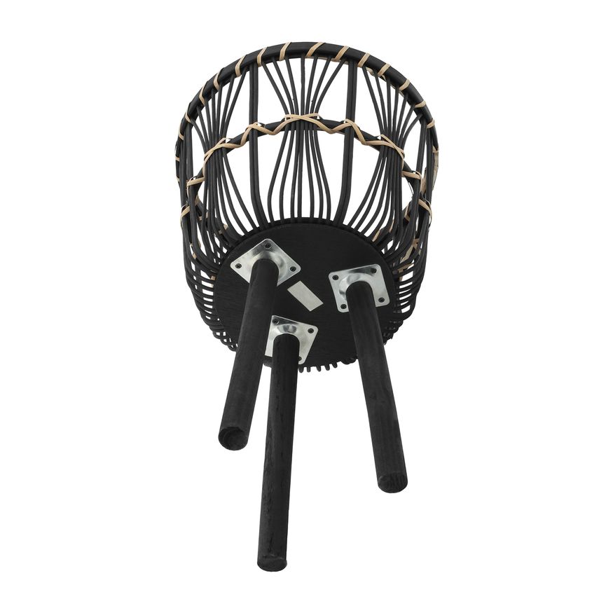 Sagebrook Bamboo Planters (Set Of 3) - Black