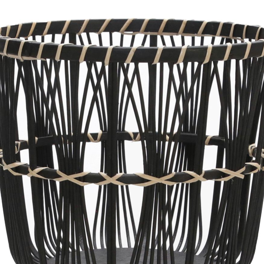 Sagebrook Bamboo Planters (Set Of 3) - Black