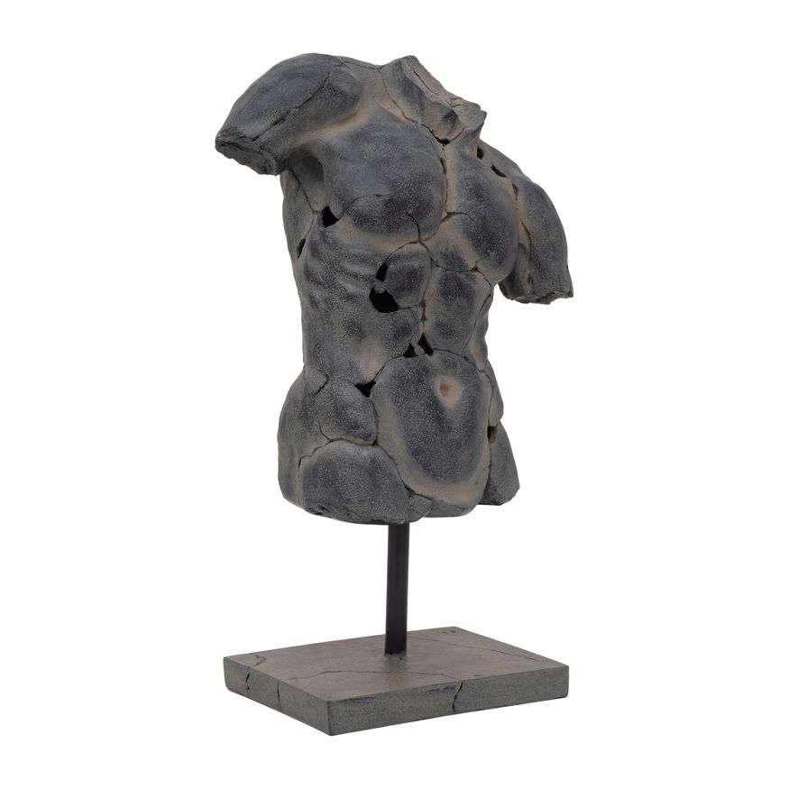 Sagebrook Cracked Torso Sculpture - Brown