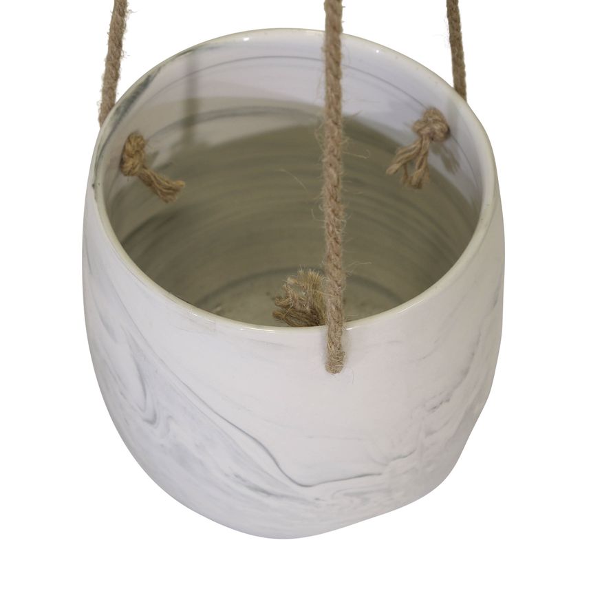 Sagebrook - Hanging Gray Marble Planter