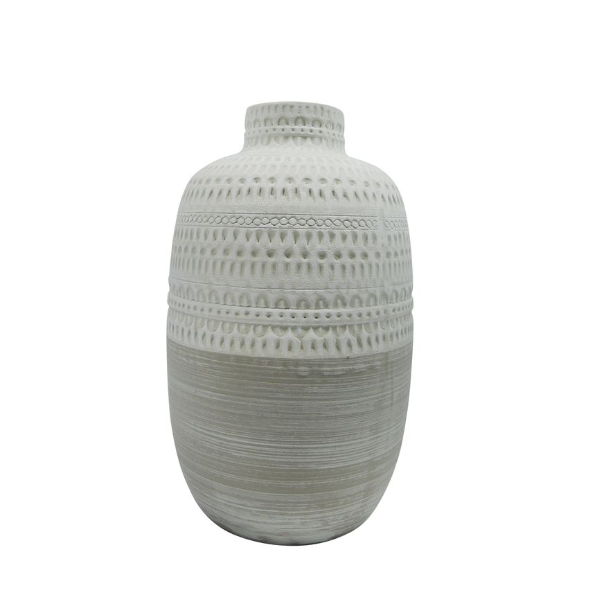 Sagebrook - 10" Ceramic Tribal Vase