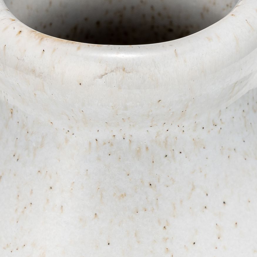 Sagebrook 9" Ceramic Dimpled Vase - Oatmeal