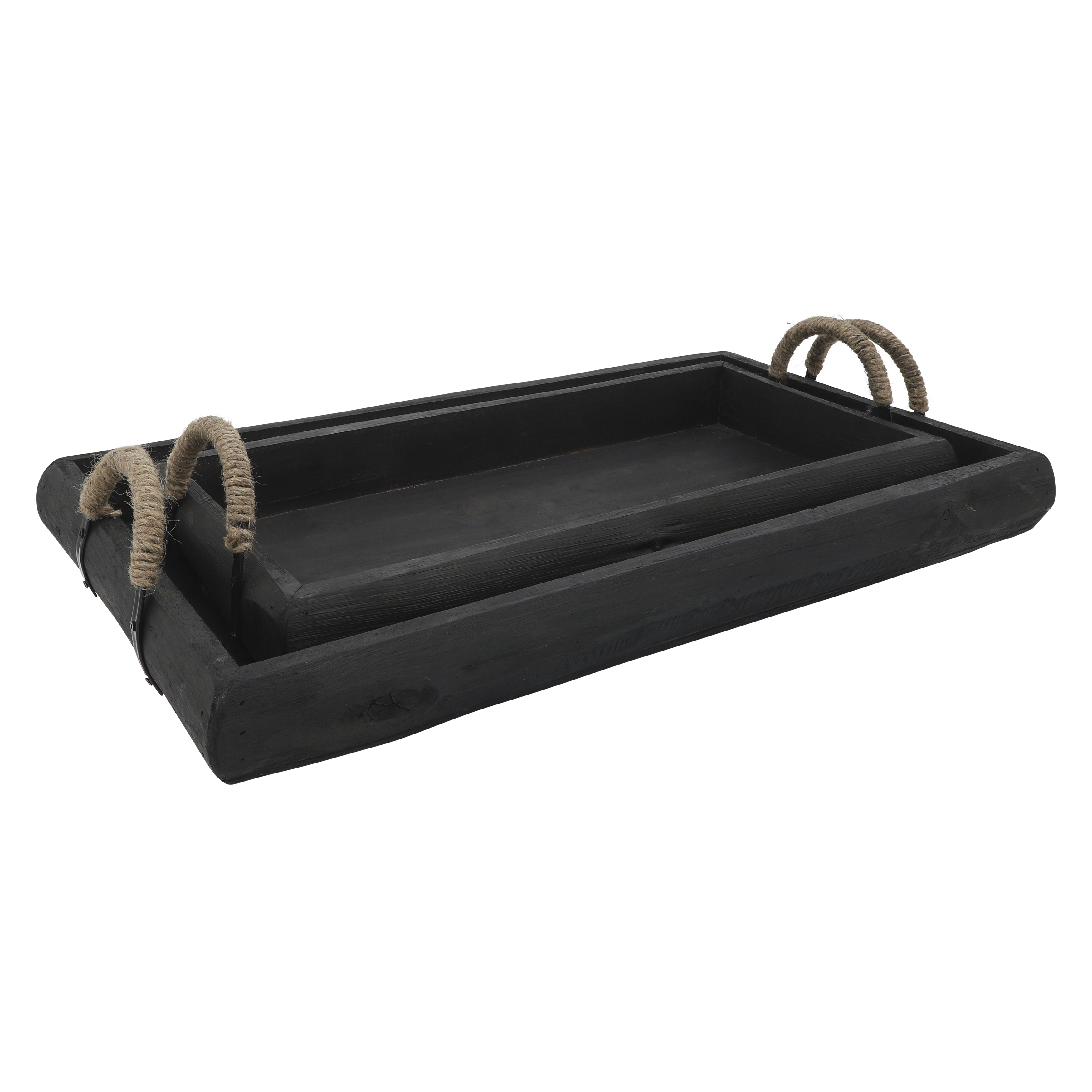 Sagebrook - Wood Trays (Set Of 2)