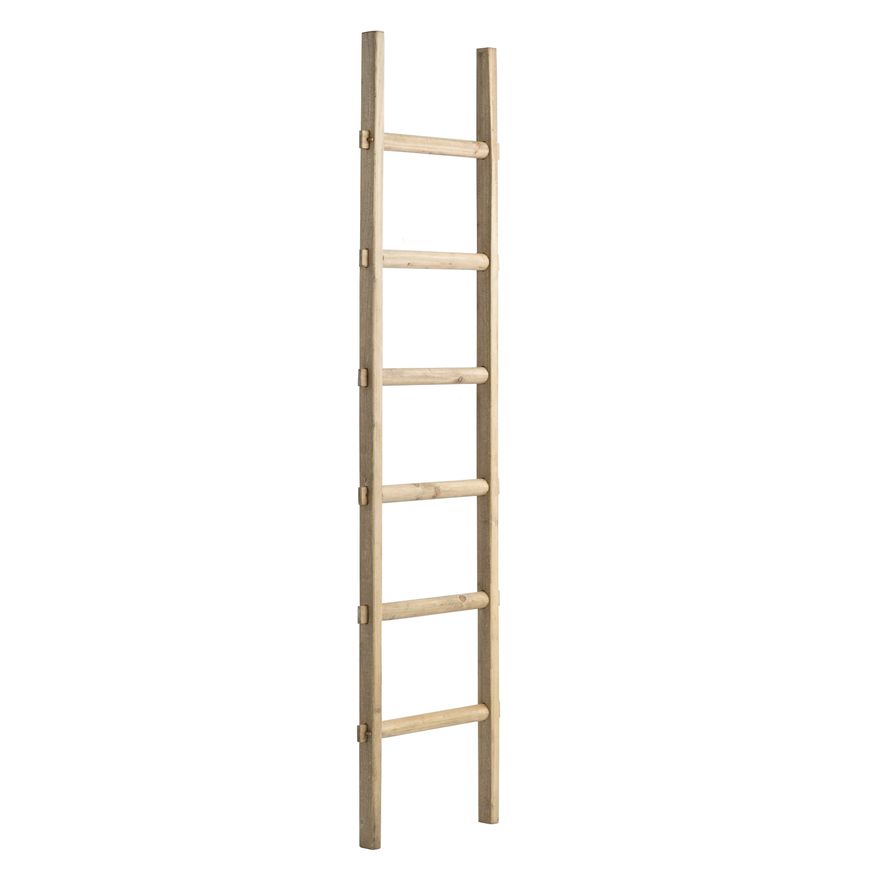 Sagebrook 76" Wooden Decorative Ladder - Light Brown