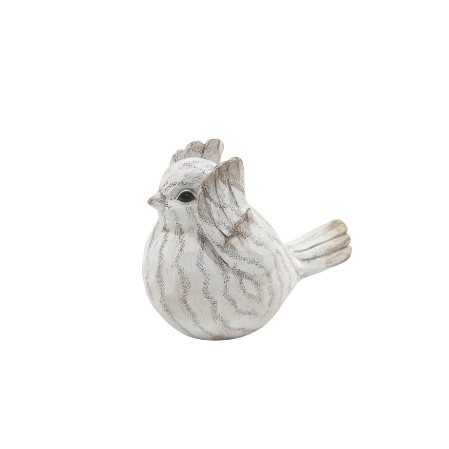 Sagebrook - Resin Decorative Birds (Set Of 3) in Cream