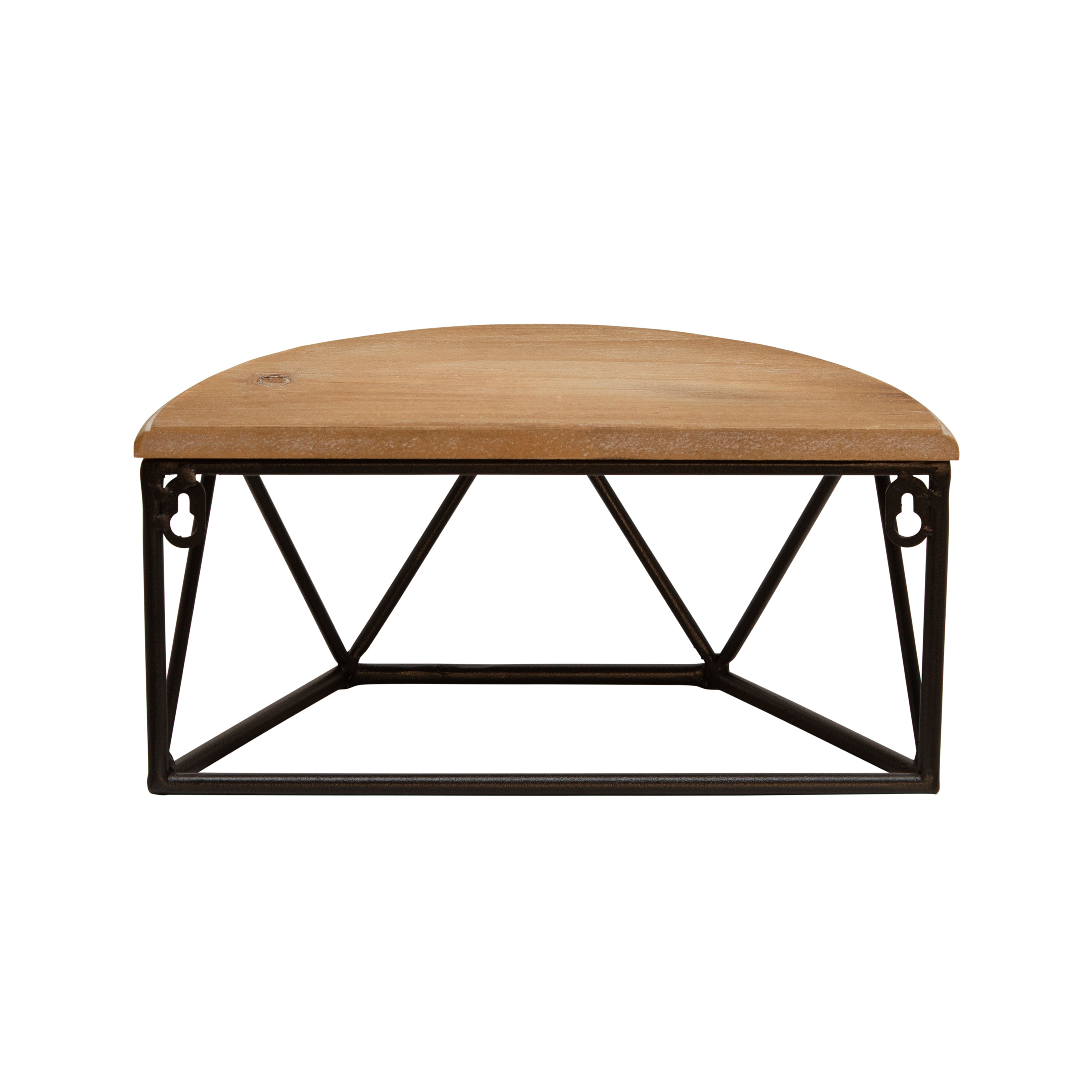 Sagebrook - Metal/Wood Round Shelf