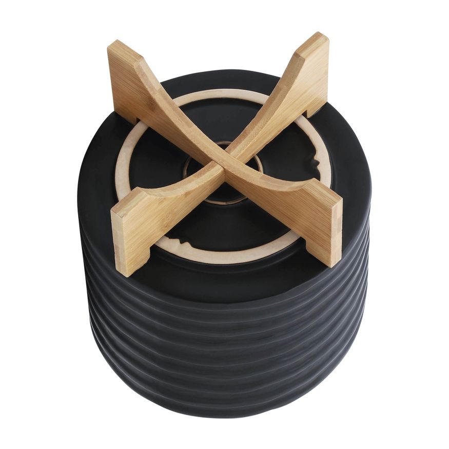 Sagebrook 10" Textured Planter With Stand - Black