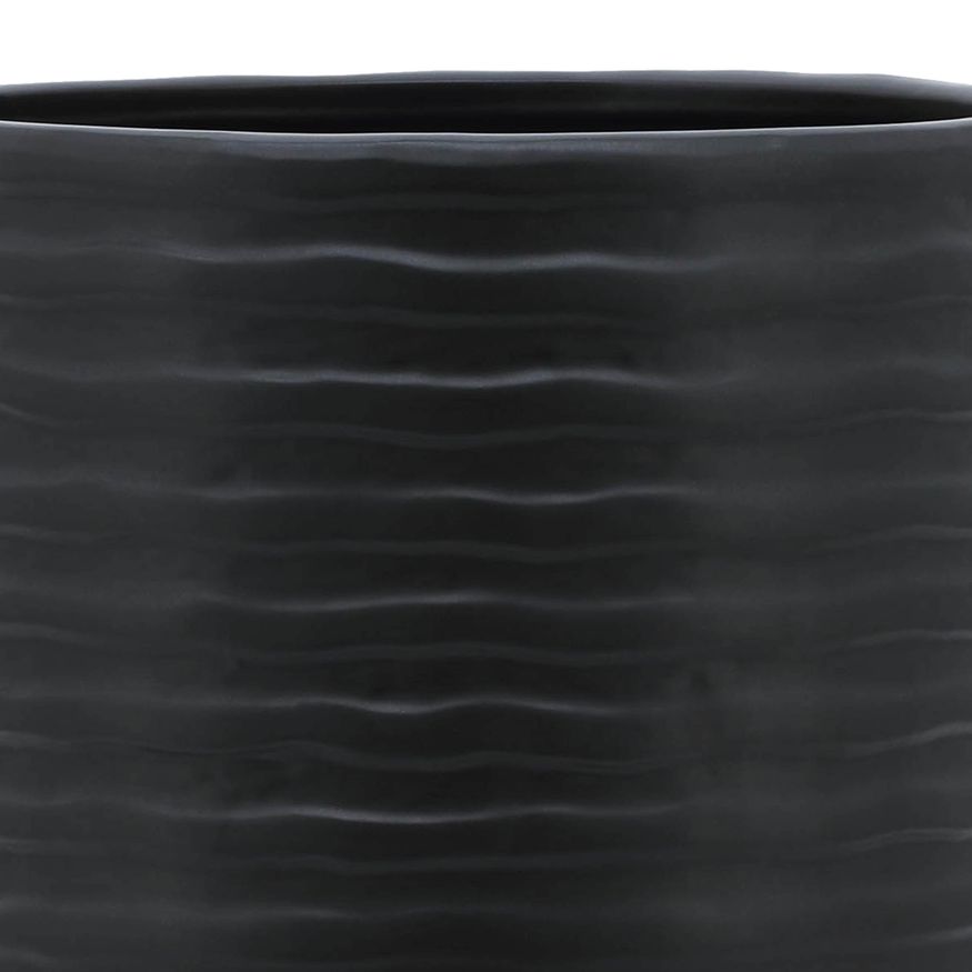 Sagebrook 10" Textured Planter With Stand - Black