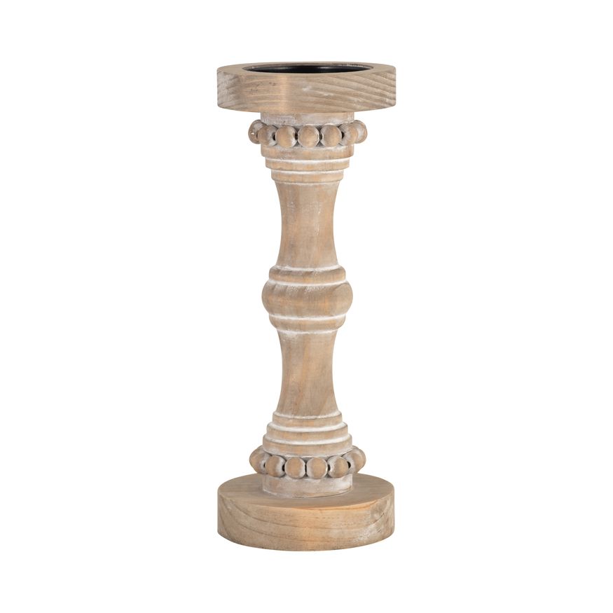Sagebrook - 14" Wooden Antique Style Candle Holder