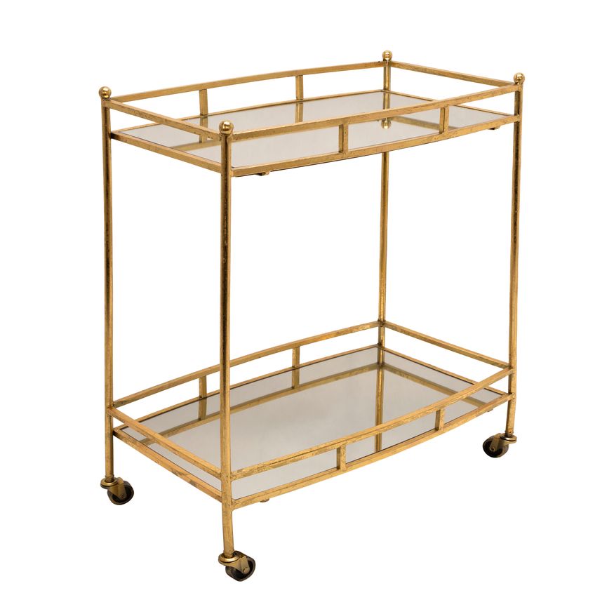 Sagebrook - Wood Gold Leaf Top Side Table