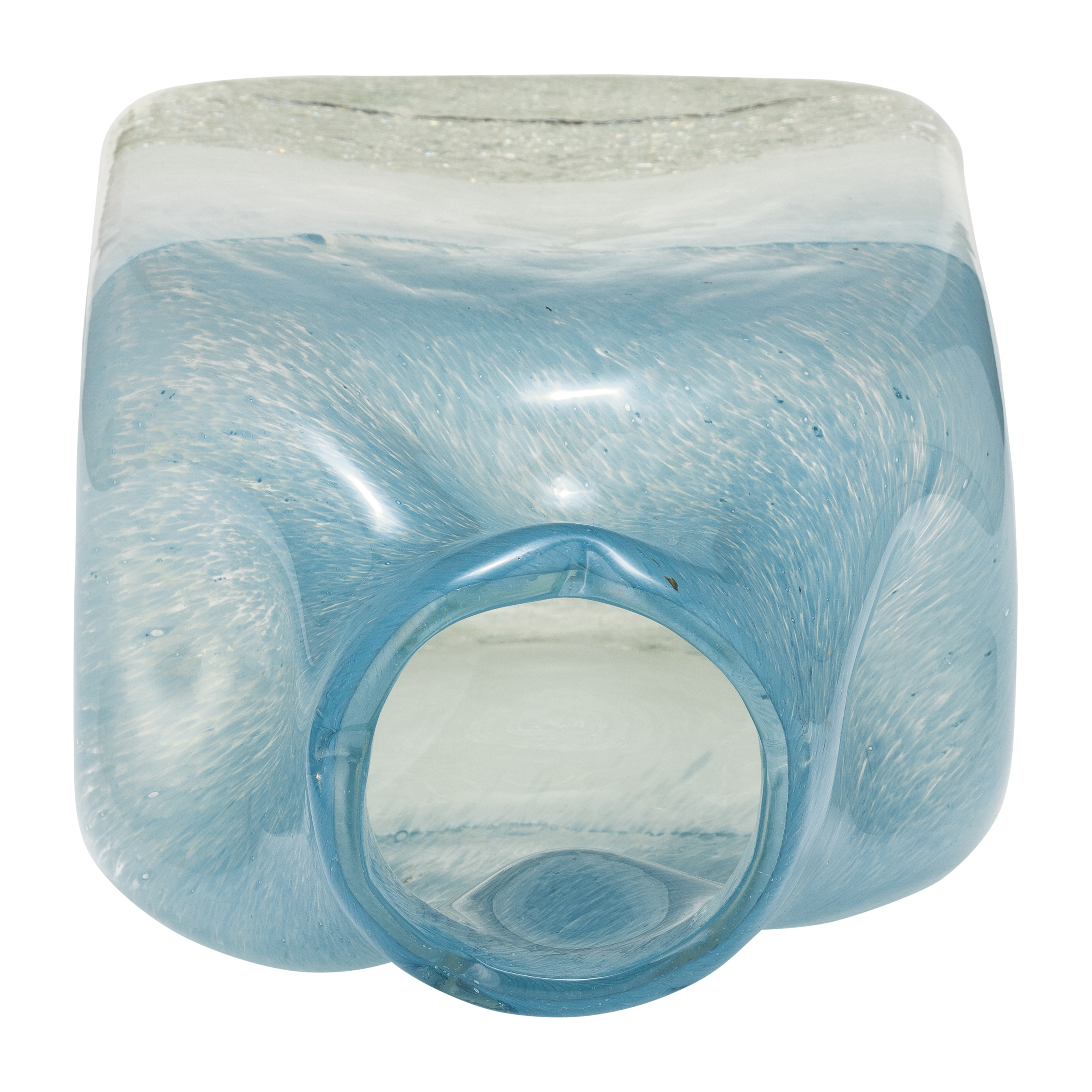 Sagebrook 10" Glass Bottle Vase - Delft
