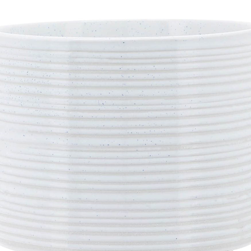 Sagebrook 5"/8" Ceramic Planters On Stand (Set Of 2) - Speckled White