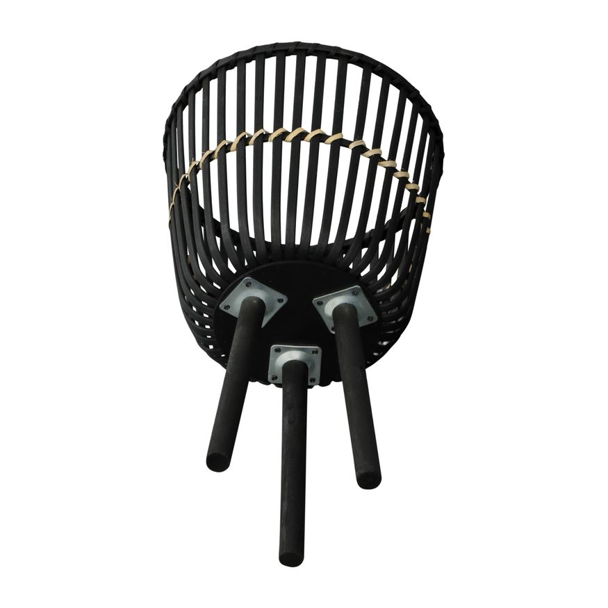 Sagebrook 11"/13"/15" Bamboo Footed Planters (Set Of 3) - Black