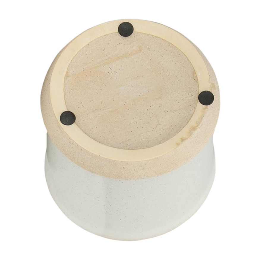 Sagebrook - 6"/8" Ceramic Planters With Saucer (Set Of 2) in Beige