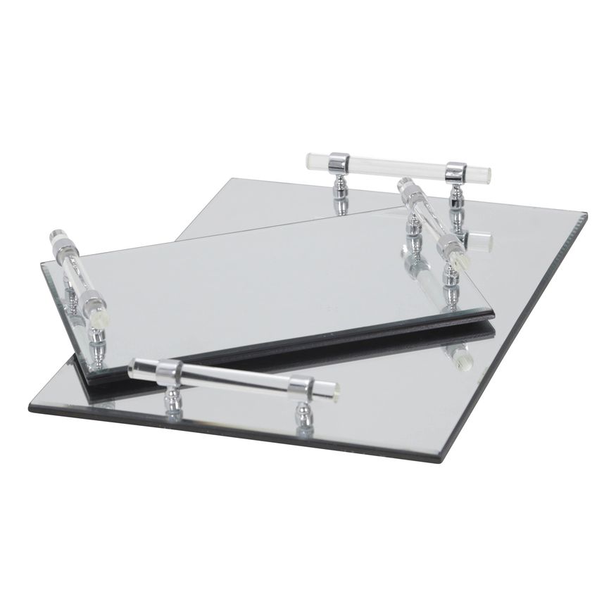 Sagebrook - Mirrored Trays (Set Of 2)