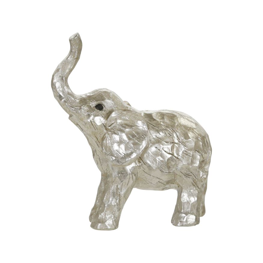 Sagebrook 8" Elephant Figurine - Silver