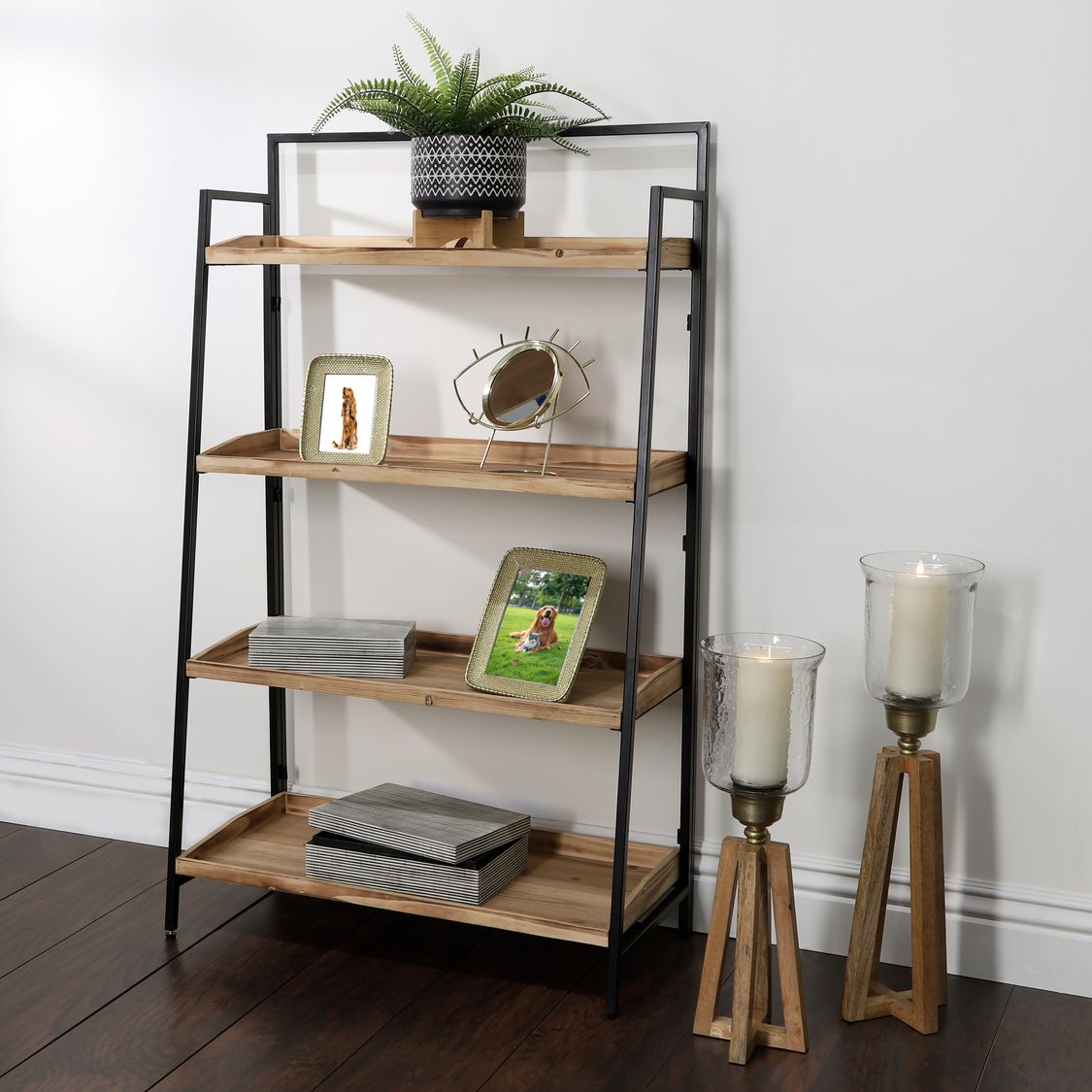 Sagebrook 7" Abstract Planter On Stand - Black