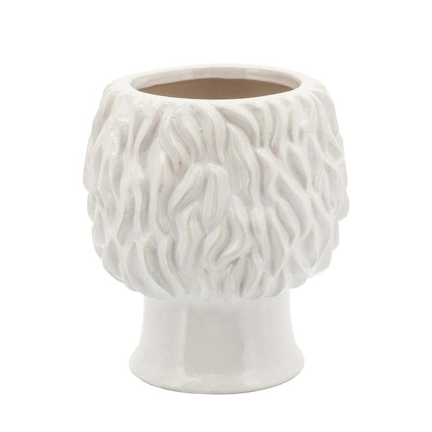 Sagebrook 6" Grandpa Face Planter - White