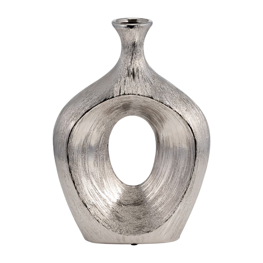 Sagebrook - 13" Scratched Oval Vase Cut-out