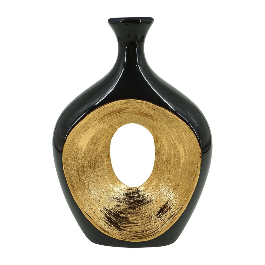 Sagebrook - 13" Scratched Oval Vase Cut-out