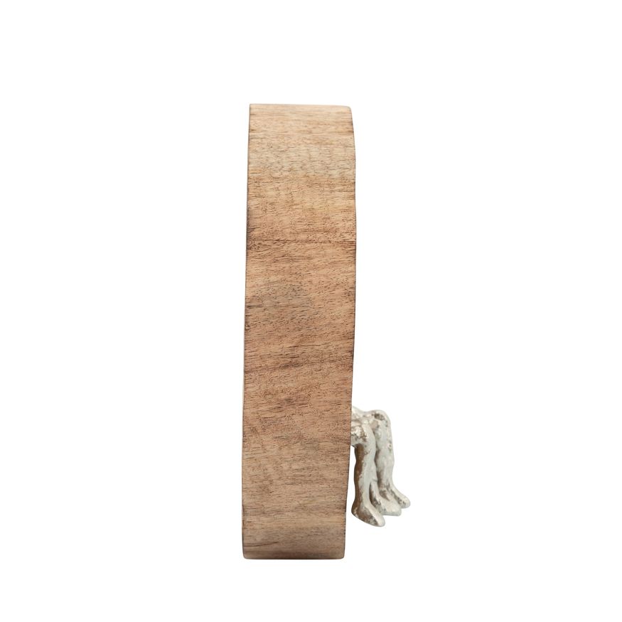 Sagebrook - Aluminum Couple In Mango Wood in Silver/Brown