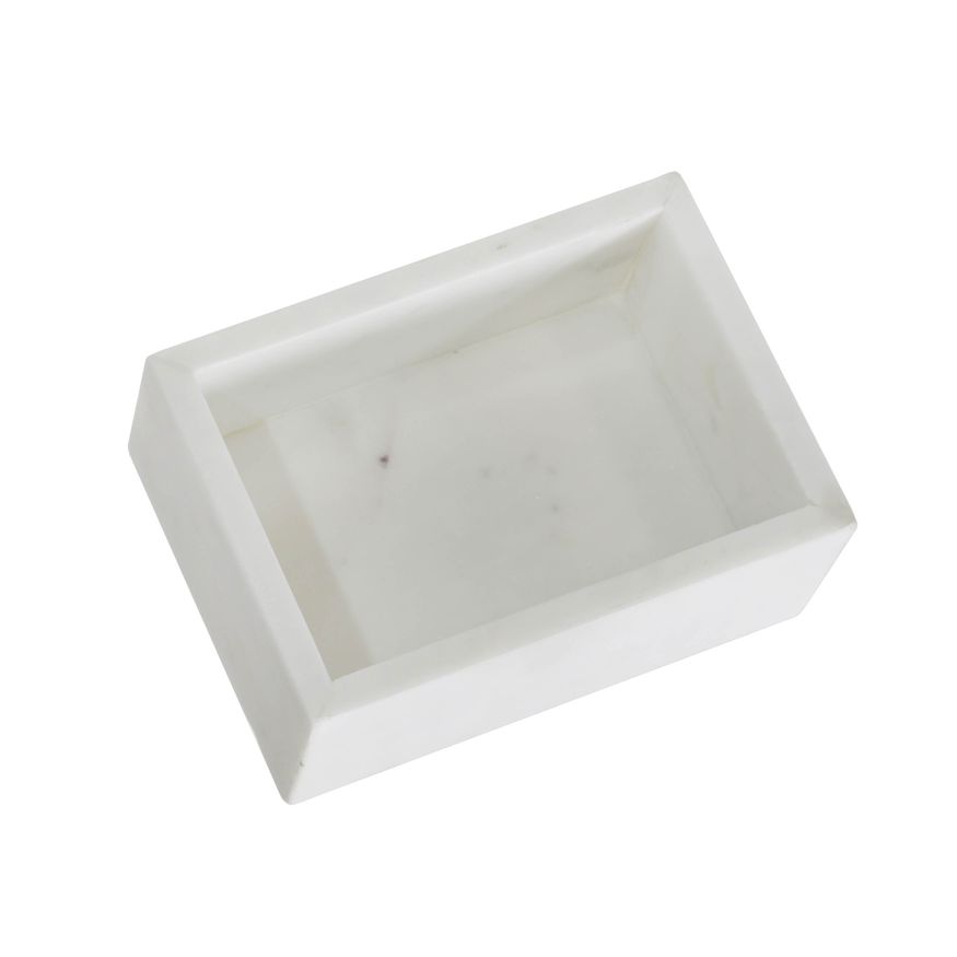 Sagebrook - 7"x5" Marble Box WithInlay in White