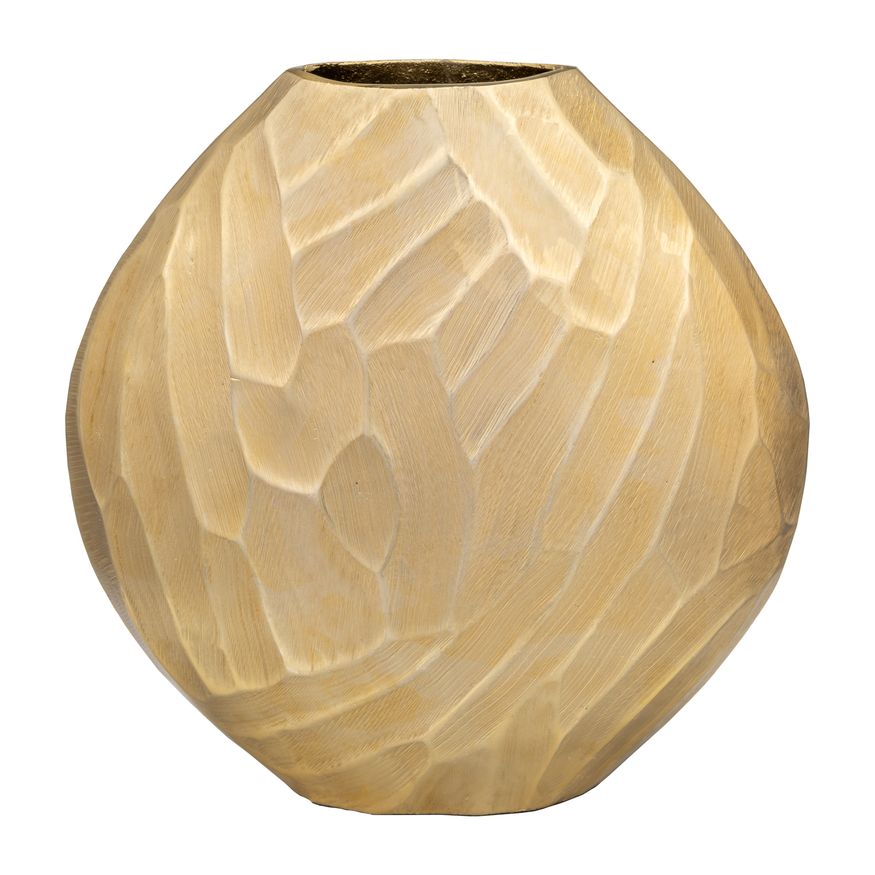 Sagebrook - 13" Scratched Oval Vase Cut-out