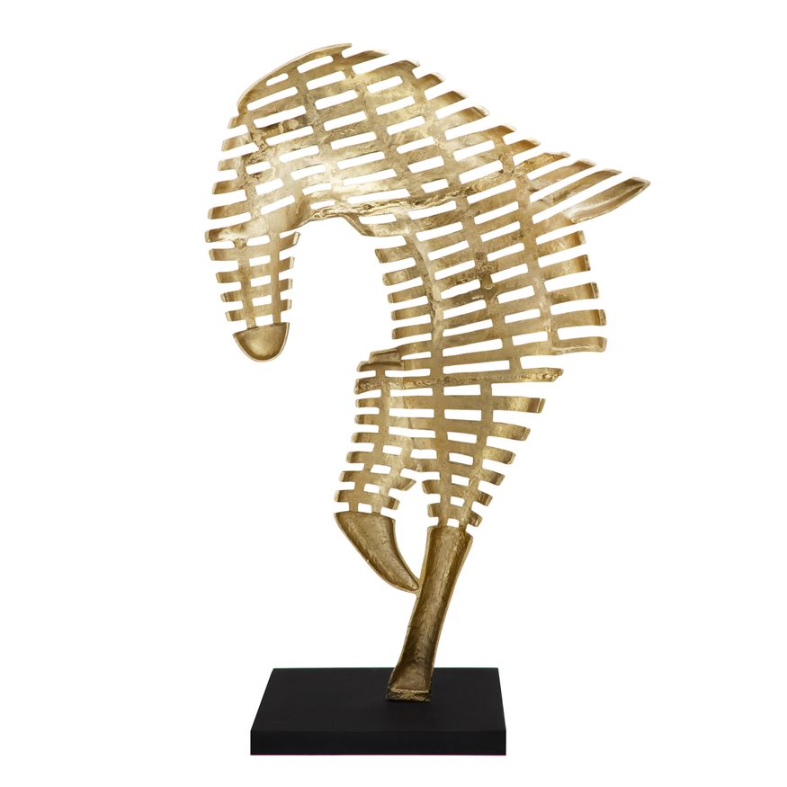 Sagebrook - 64" Metal Horse Sculpture in Gold