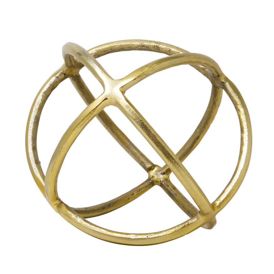 Sagebrook - 9" Metal Orb Decor