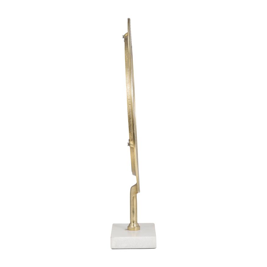 Sagebrook 21" Metal Hammered Mirror On Stand - Gold