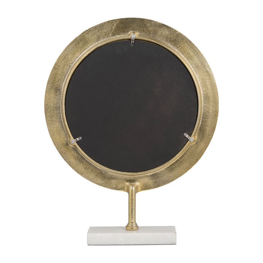 Sagebrook 21" Metal Hammered Mirror On Stand - Gold