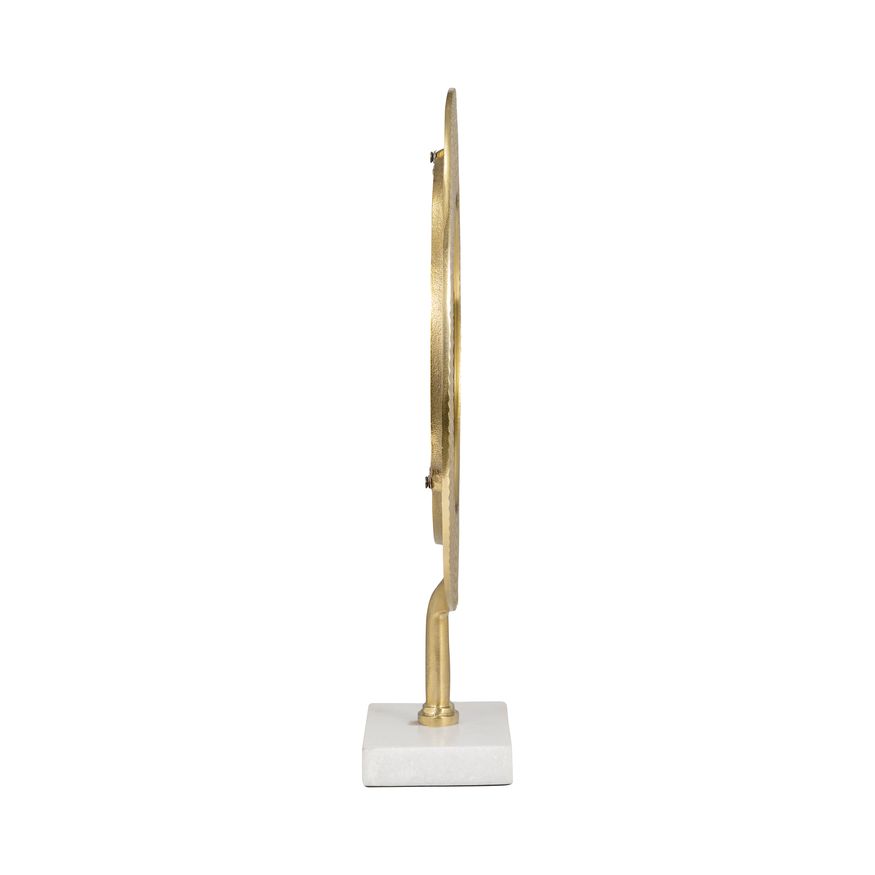 Sagebrook 19" Metal Hammered Mirror On Stand - Gold