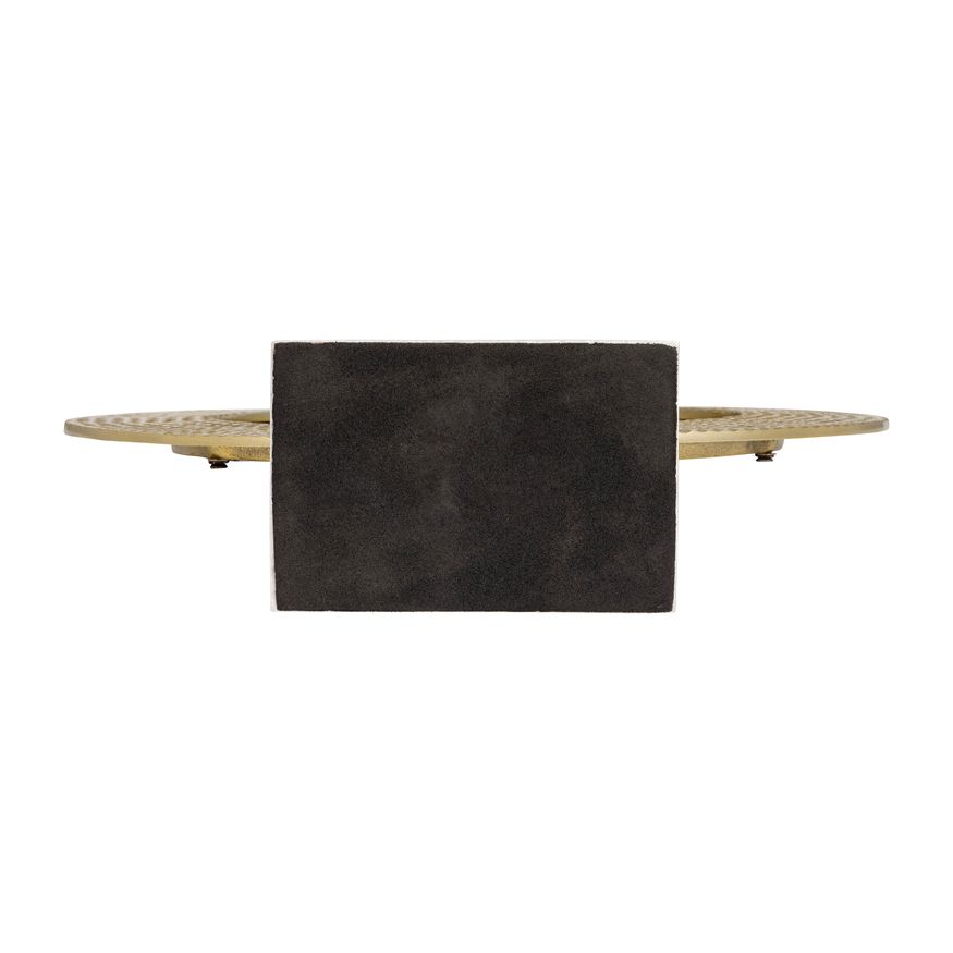 Sagebrook 19" Metal Hammered Mirror On Stand - Gold