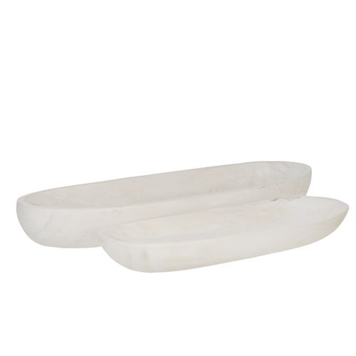 Sagebrook - 15"/20" Wood Rectangular Tray (Set Of 2)