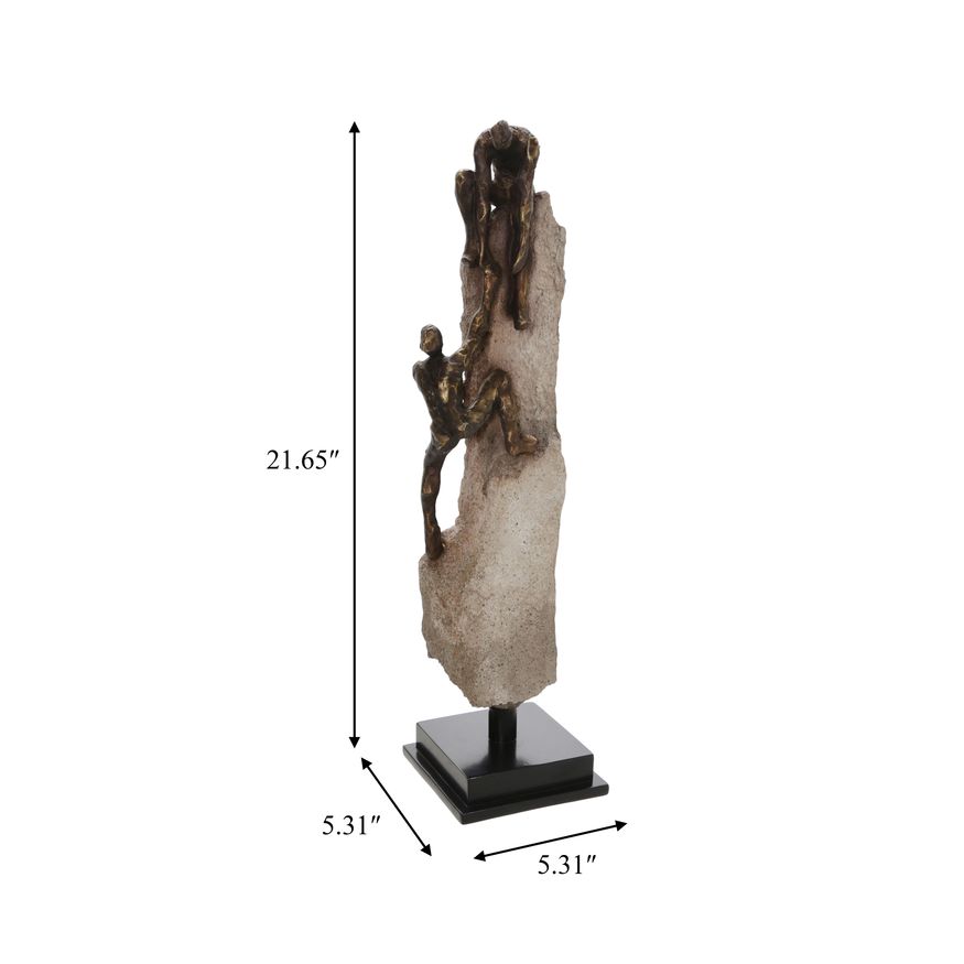 Sagebrook - 23" Rock Climber Decor in Bronze