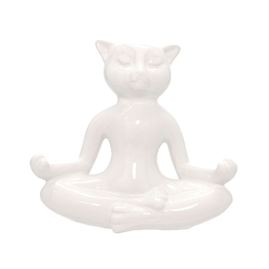 Sagebrook - 7" Ceramic Yoga Cat