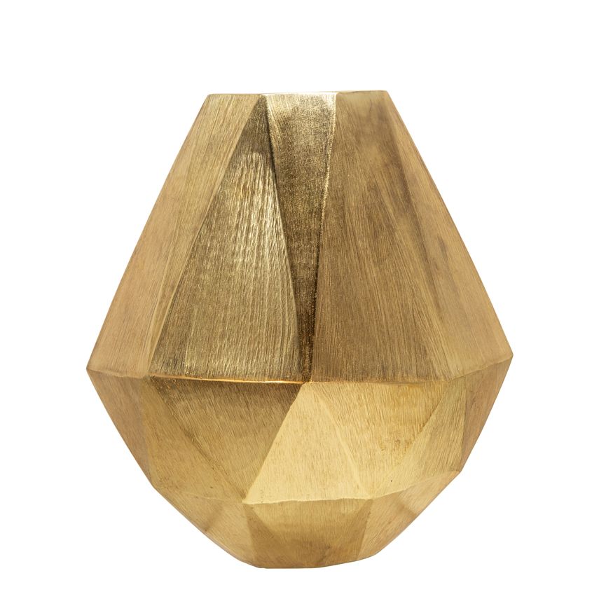 Sagebrook 10" Geometric Deco Vase - Gold