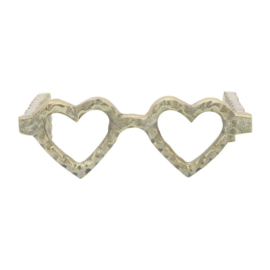 Sagebrook - Metal Heart Shaped Glasses in Gold