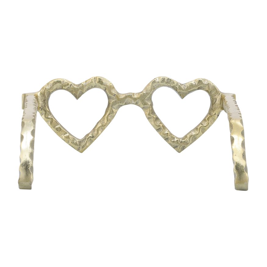 Sagebrook - Metal Heart Shaped Glasses in Gold