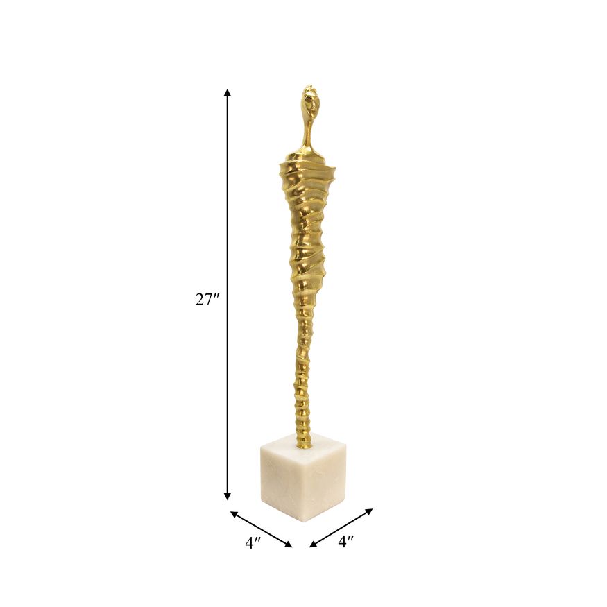 Sagebrook 27" Metal Modern Male Mummy Decor - Gold