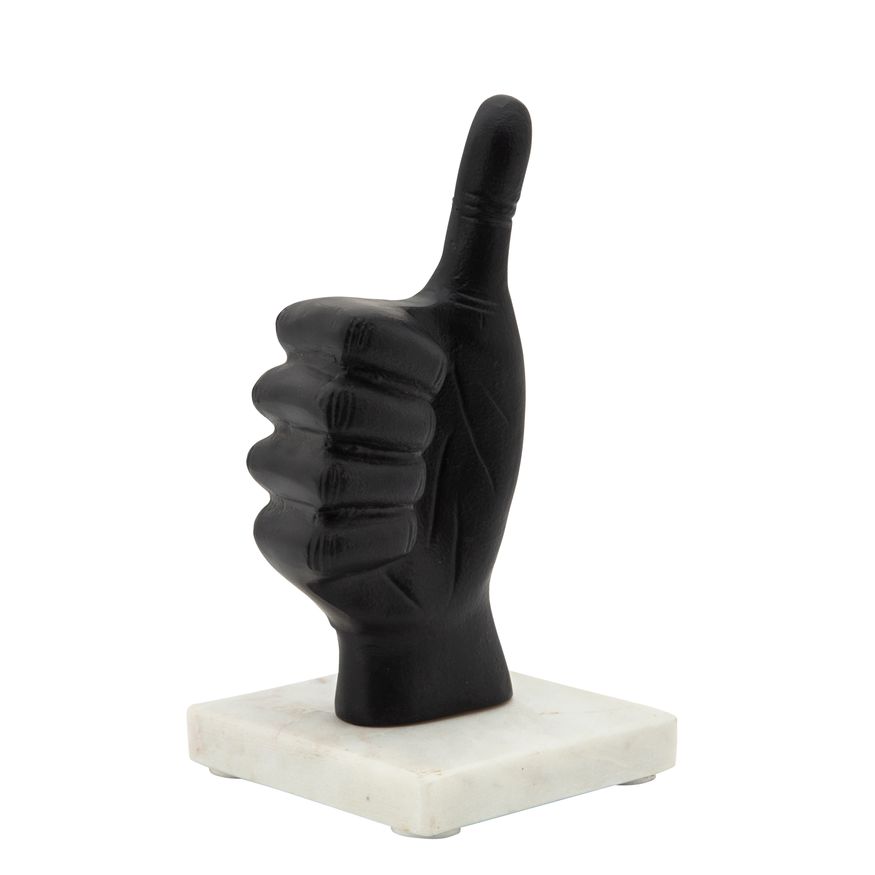 Sagebrook 8" Metal Thumbs Up - Black