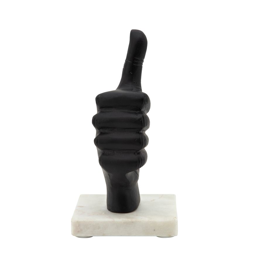Sagebrook 8" Metal Thumbs Up - Black